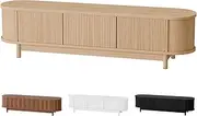 ALFORDSON TV Cabinet Stand 160 x 40 x 45cm, Wood Handle-Free Modern Furniture Entertainment Unit Stand with 2 Ample Storage Side Cabinets and 2 Middle Shelves for Living Room