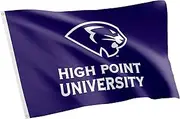 [Desert Cactus] High Point University Panthers 100% Polyester Indoor Outdoor Flag HPU