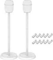 Heavy Duty Speaker Stand for Homepod 1 and Homepod 2 Stand with Dust-proof Cover for Homepod Stand Easy to Install Floor Speaker Stands for HomePod 1st and 2nd Generation Speakers,2 Pack-White