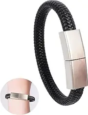 USB Flash Drive Leather Wristband Shape 128GB USB 2.0 U Disk Braided Rope Bracelet Memory Stick Portable Metal Data Storage Thumb DriveUSB Jump Drive for Laptop PC SmartTV Car Audio Music Player