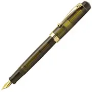 Pent by Onishi Seisakusho Fountain Pen Arc Model Olive Harvest Swarovski Topaz M
