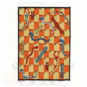 Dolls House Miniature Small Childrens Rug With Snakes And Ladders