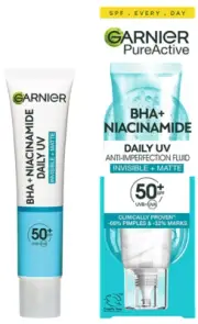 Garnier PureActive BHA+ NIACINAMIDE Daily UV SPF50+ Anti Blemish Fluid 40ml