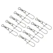 Fishing Rolling Swivel with Coastlock Snap, 60 Pack 145LBS Line Connector, Black