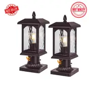 Brown Dusk to Dawn Outdoor Post Lights - 2 Packs Oil Rubbed Bronze Post Light...