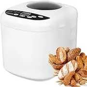 Bread Maker, Automatic Bread Machine with 19 Presets, 360° Three-Dimensional Baking, 13H Timer and 3 Roasting Colors, Dough Fermentation Machine for Pizza Dough, Rolls, Cake