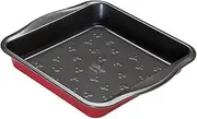Prestige New Disney Bake with Mickey Mouse Square Cake Tins for Baking - Non Stick 9 Inch Cake Tin, Carbon Steel Bakeware, Red & Black
