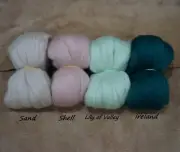 Corriedale Wool Tops 4 Colours Set wool roving needle/wet felting spinning N6
