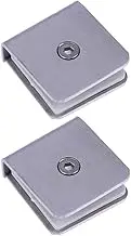 LAPYAPPE 2pcs Glass Clips Bathroom Glass Shelf Brackets Secure Mounting Clamps for Displaying Mirrors and Shelves Elegant Brushed Finish Easy Installation