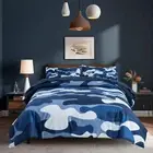 Twin Size Camouflage Bedding Comforter Set with Sheets, Boys Girls Men Camo Bed