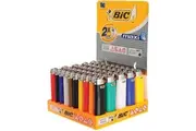 50x BIC Maxi Lighters Various Colour Box J26