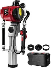 Petrol Post Driver 4-Stroke Rammer Pile Star Picket Fence Hole Drive Red Heavy Duty
