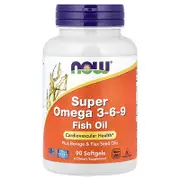 NOW Foods, Super Omega 3-6-9 Fish Oil, 90 Softgels