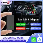 Air Wireless CarPlay Android Auto Box 2 in 1 Adapter 58GHz WiFi BT5.0
