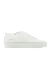 Logo sports shoes with thick soles and low uppers 40 White