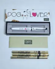 Hallmark Shoebox Cross Ballpoint Pen - Dog Lover W/ 3 Extra Refills
