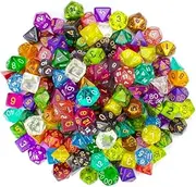 Wiz Dice Series II 100+ Pack of Random Polyhedral Dice - 15 Guaranteed Sets of Random Colors