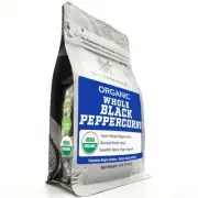 USDA Organic Black Peppercorns Whole, Lab Tested for Heavy Metals, Resealable...