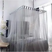 Mosquito Nets,Rectangular Screen Net Curtain 360° Effective Against Mosquito Bites Home Use Three Door Travel Tent,Gray,180x200cm