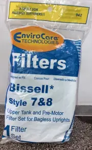 Envirocare Bissell Style 7 & 8 Upper Tank & Pre-Motor Filter Set