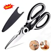 Kitchen Shears with Cover Sharp Scissors Utility Heavy Duty Chicken Fish Meat