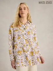 White Stuff Yellow Lydia 100% Linen Shirt (F97332) | $159
