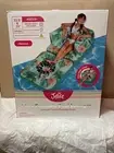 Justice 2-in-1 Foldable Chair/Pool Lounger Float Cup Holder Floral Pattern Ocean