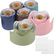 CAXUSD 6 Rolls Scalloped Bulletin Board Borders Decorative Trim for Classroom Office Adhesive Dots Included Versatile Whiteboard Wall Decoration for Spring Events and Announcements