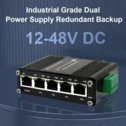 5 Ports DC12-48V Input Full Gigabit POE Switch with Voltage Booster