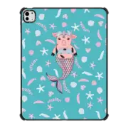 iPad Pro 13-inch (M4) iPad Impact Case Mermaid Pig Teal