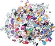 300pcs Flatback Rhinestones DIY Decorative Gems Acrylic Flat Bottom Drill for Nail Art Craft Dec