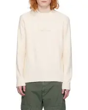 Long-sleeved knitted pullover XXL white