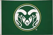 Colorado State Rams 4' x 6' College Sports Printed Flag - NCAA Licensed - Nylon - School Banner (Green, White)
