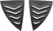 Side Vent Window Louver Compatible for Tesla Model Y 2020-2022 2023 Carbon Fiber Rear Window Shutter Spoiler Panel Cover Trim Car Styling(Black)