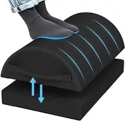 XNSDXV 4 in 1 Ergonomic Foot Rest Under Desk, 2 Tiers of Adjustable Detachable Comfort Foot Stool for Gaming, Foot Stool with Washable Cover, Plus Size Footstool for relieves lower back & back pain