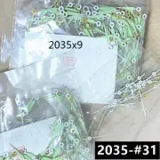 100 Sets 9mm Silver with Green Lume Watch Hands for Miyota 2035 Quartz Movement