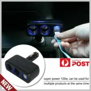 Dual USB Car Charger Cigarette Lighter Double Power Adapter Socket Splitter 12 V