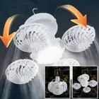 2 in 1 Hanging Fan with LED Lantern, Amazing Dual Fans and Light N5N4 H8T8