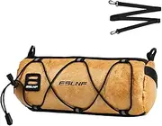 Handlebar Bag, Waterproof Biking Storage Bag, Double Zipper Pouch, Shoulder Strap, Riding Frame Bag, Cycling Pouch Multifunctional Waist Shoulder Bag for Outdoor Cycling Travel