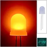50pcs 10mm F10 Orange Diffused Round LED Light Emitting Diode Bright LED 605nm
