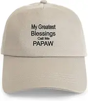 [CafePress] My Greatest Blessings Call Me Papaw Adjustable Baseball Cap