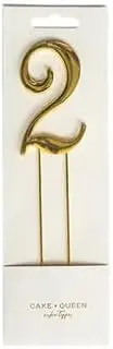 The Classic Cupcake Co (Cake Queen) Gold/Silver Number Cake Toppers (Number 2 - Gold)
