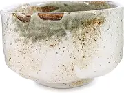 Mino Ware Japanese Handcrafted Matcha Tea Bowl Beige, Matcha Tea Cup Ceremony, Authentic Pottery, Yuki Shino Chawan