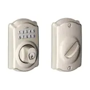 Schlage Camelot Electronic Keypad Single Cylinder Deadbolt in Satin Nickel