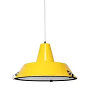 Asi Industrial Cord Drop Dome Pendant Light Lamp - Luminous Yellow.