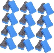 Veemoon 24Pcs Bone Shaped Dry Erasers for Portable Whiteboard Accessories for Classroom Home Eva Felt Cloth Multi Functional Chalkboard Cleaner Space Saving Design