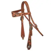 Tabelo Filagree Wide-Brow Headstall w/Studs