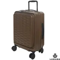 在飛比找momo購物網優惠-【LAMADA 藍盾】20吋前開式炫麗格紋系列行李箱/登機箱