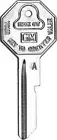Briggs & Stratton GM Key Blank Code "A" Fits Ignition/Door Nova Bel Air Impala
