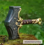 Mjolnir GOW Ragnarok Thor hammer 26.45lb 12kg Kratos Cosplay Solid steel 14.2"